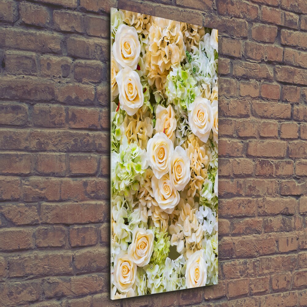 Vertikální Foto obraz fotografie na skle Svatební květiny