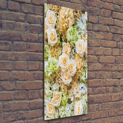 Vertikální Foto obraz fotografie na skle Svatební květiny