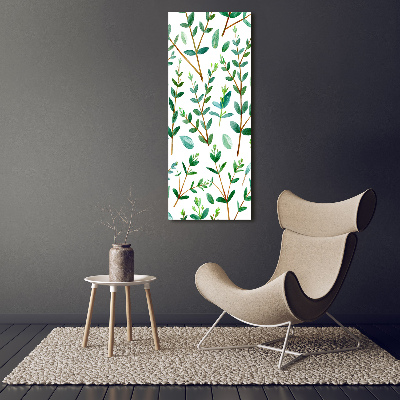 Vertikální Fotoobraz na skle Větve eukalyptu