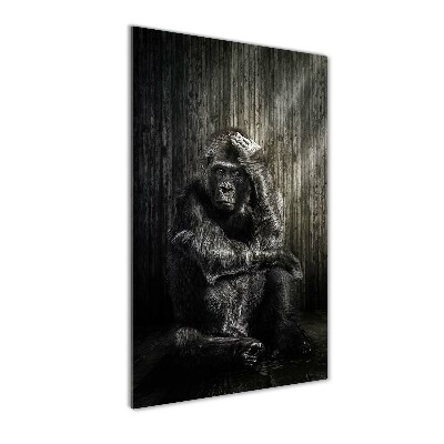 Vertikální Fotoobraz skleněný na stěnu do obýváku Gorila
