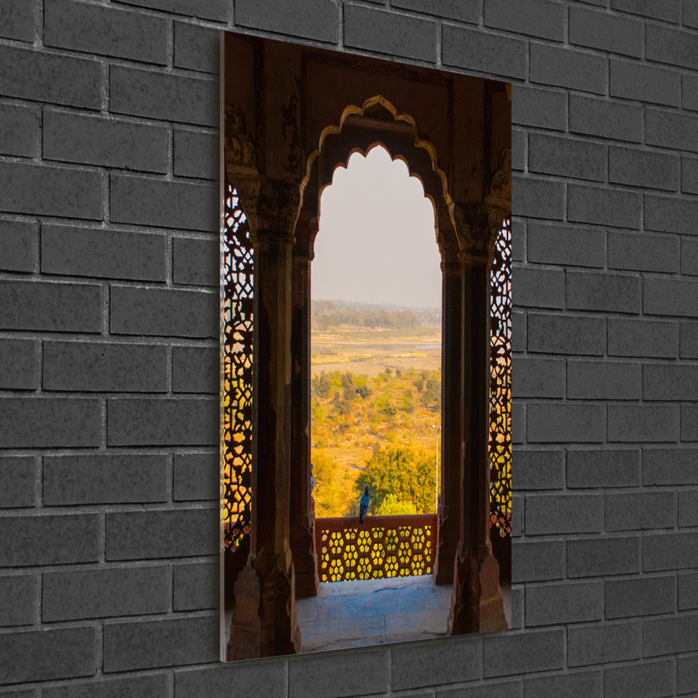 Vertikální Fotoobraz na skle Fort Agra Indie