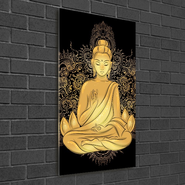 Vertikální Foto-obraz na skle svislý Buddha a mandala