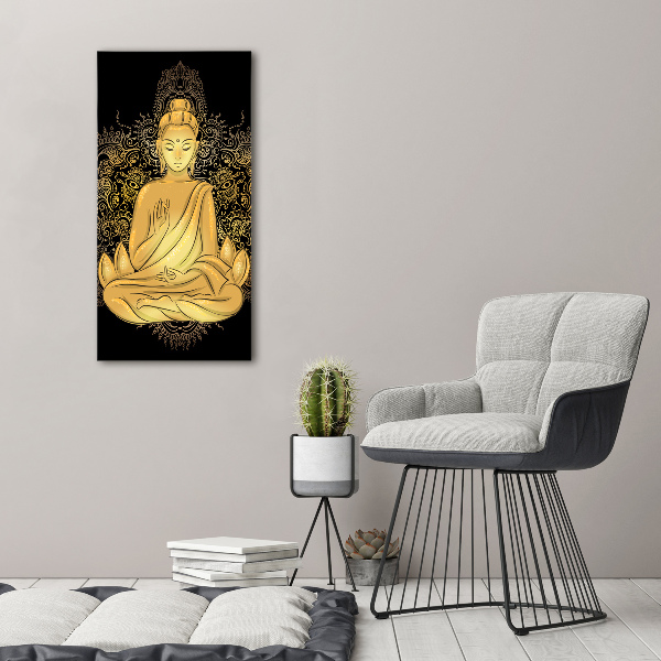 Vertikální Foto-obraz na skle svislý Buddha a mandala