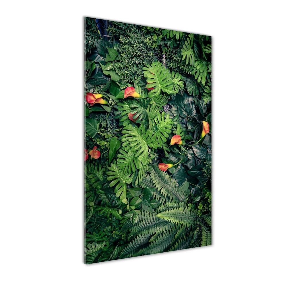 Vertikální Fotoobraz na skle Tropické rostliny