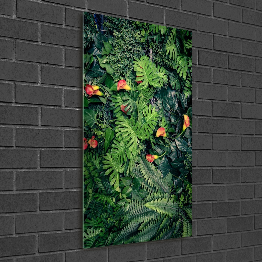 Vertikální Fotoobraz na skle Tropické rostliny