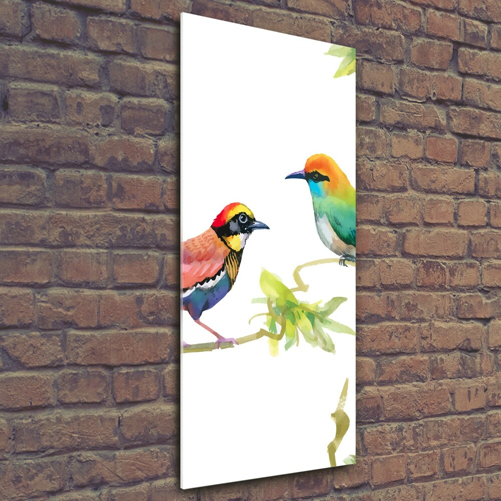 Vertikální Fotoobraz skleněný na stěnu do obýváku Ptáci