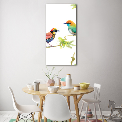 Vertikální Fotoobraz skleněný na stěnu do obýváku Ptáci