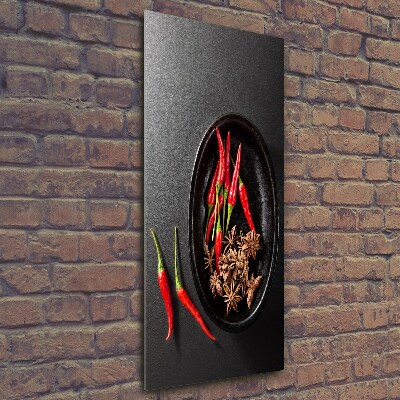 Vertikální Foto obraz skleněný svislý Chilli papričky