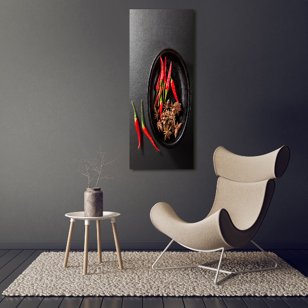 Vertikální Foto obraz skleněný svislý Chilli papričky