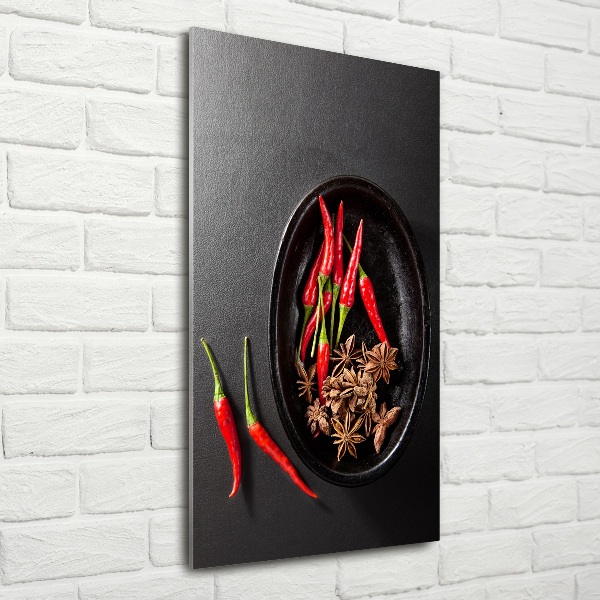 Vertikální Foto obraz skleněný svislý Chilli papričky