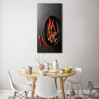 Vertikální Foto obraz skleněný svislý Chilli papričky