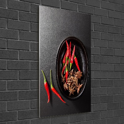 Vertikální Foto obraz skleněný svislý Chilli papričky