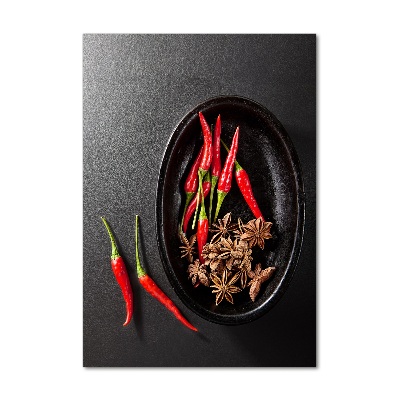 Vertikální Foto obraz skleněný svislý Chilli papričky