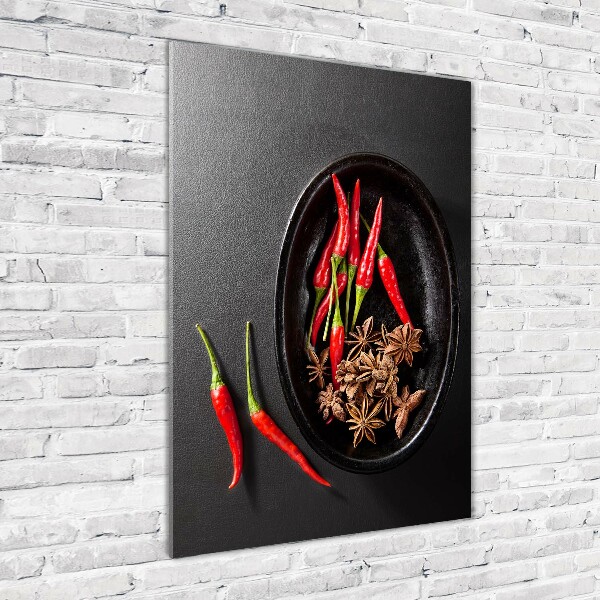 Vertikální Foto obraz skleněný svislý Chilli papričky