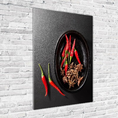 Vertikální Foto obraz skleněný svislý Chilli papričky