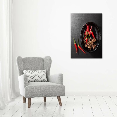 Vertikální Foto obraz skleněný svislý Chilli papričky