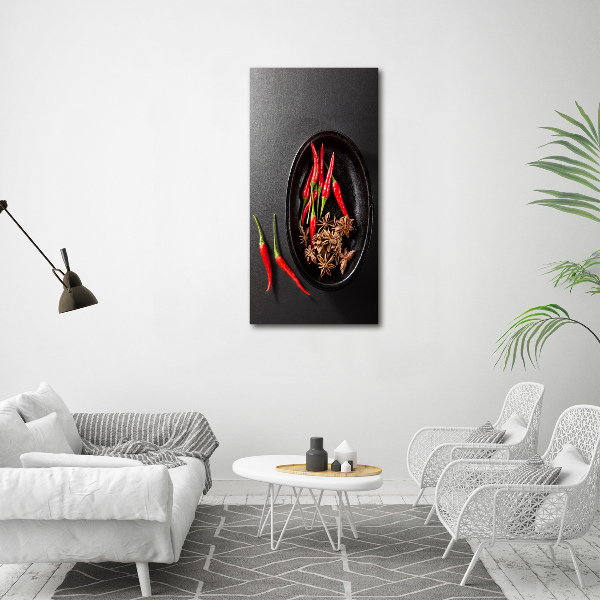 Vertikální Foto obraz skleněný svislý Chilli papričky