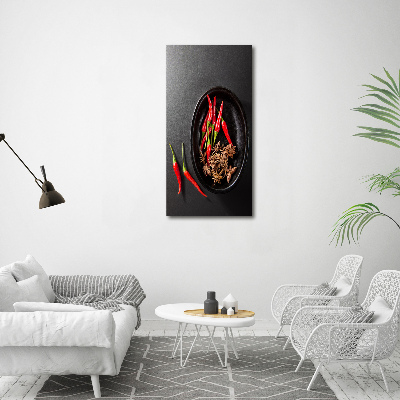 Vertikální Foto obraz skleněný svislý Chilli papričky