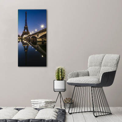 Vertikální Fotoobraz na skle Eiffelová věž Paříž