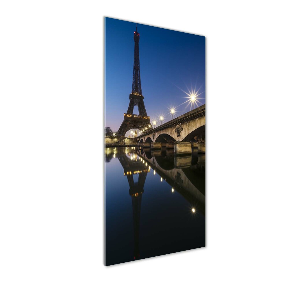 Vertikální Fotoobraz na skle Eiffelová věž Paříž