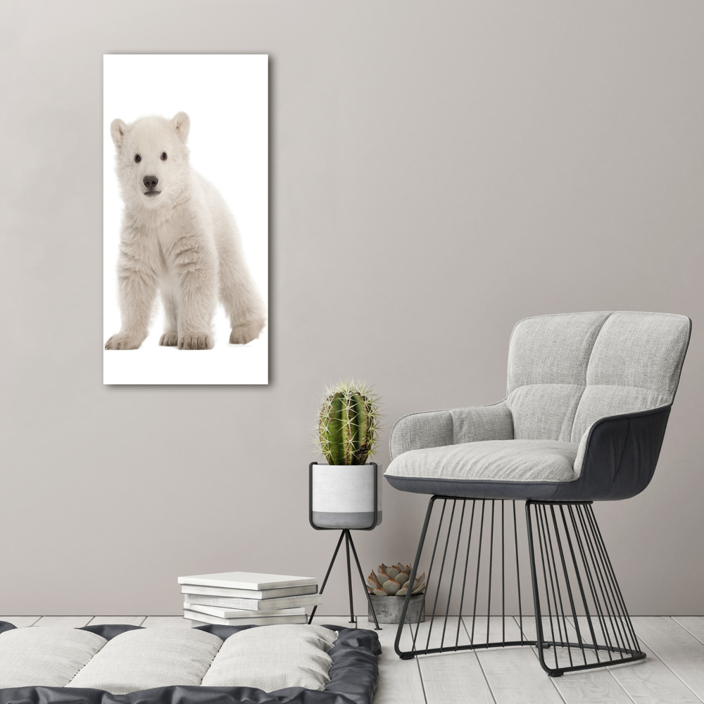 Vertikální Foto obraz sklo tvrzené Polární medvěd