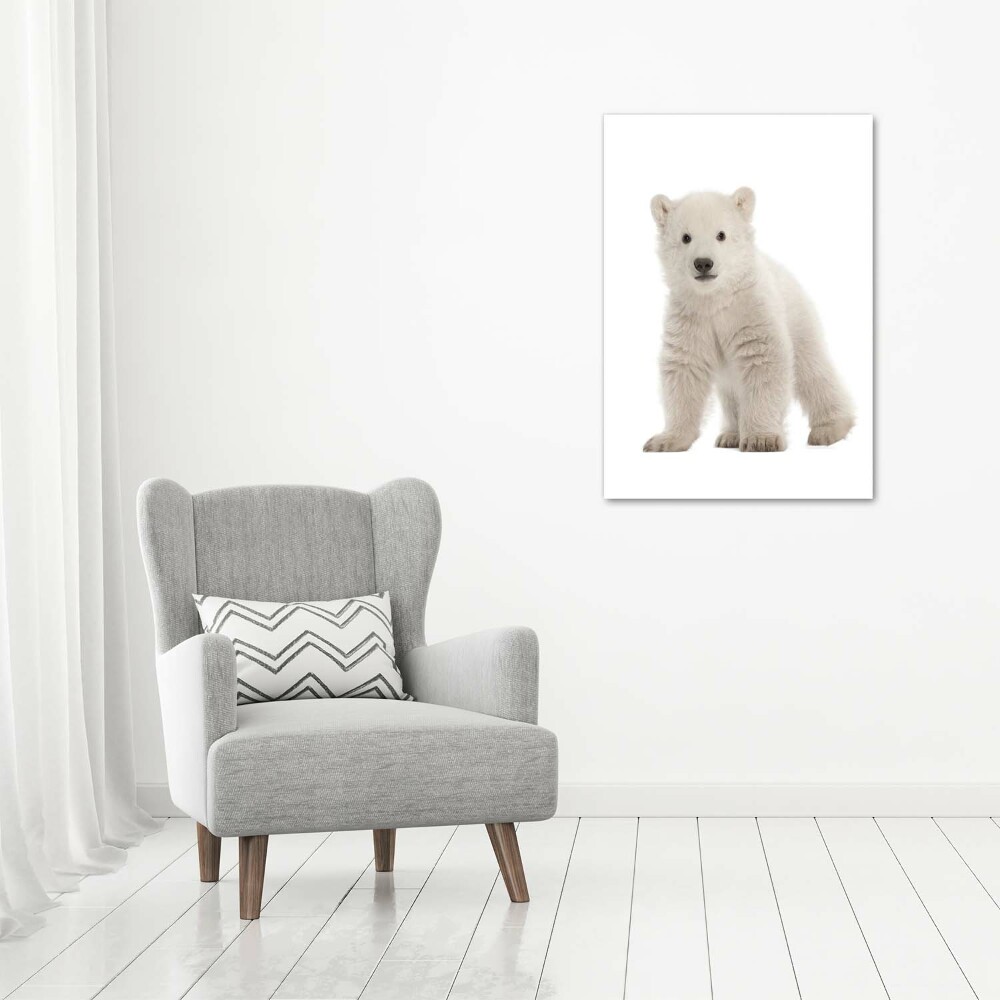 Vertikální Foto obraz sklo tvrzené Polární medvěd