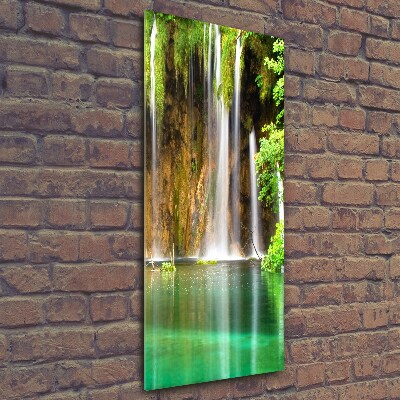 Vertikální Fotoobraz na skle Plitvická jezera
