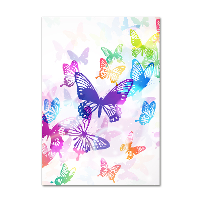 Vertikální Foto obraz skleněný svislý Barevní motýli