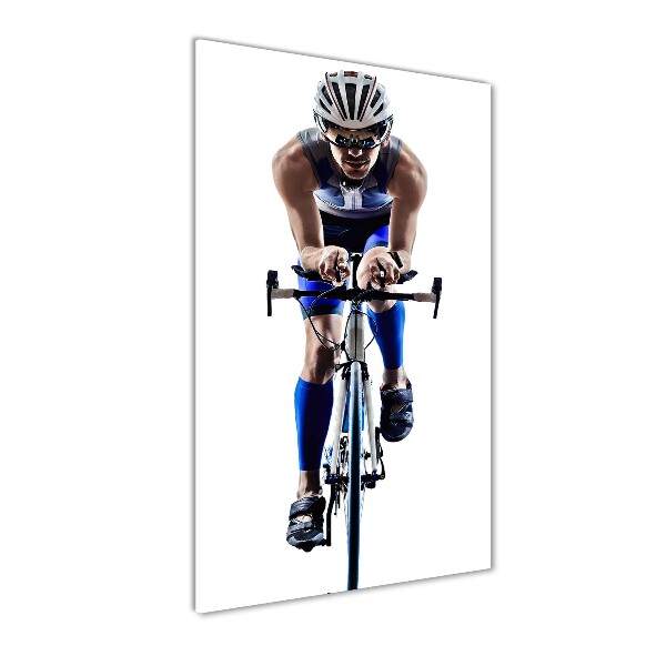 Vertikální Foto obraz sklo tvrzené Cyklista