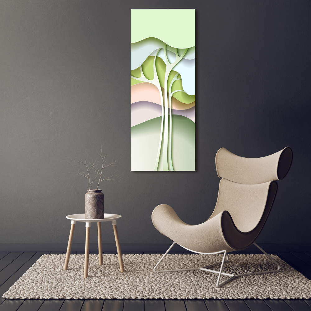 Vertikální Fotoobraz na skle Abstraktní strom
