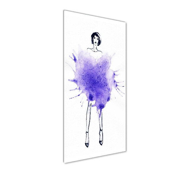 Vertikální Fotoobraz na skle Ilustrace módy