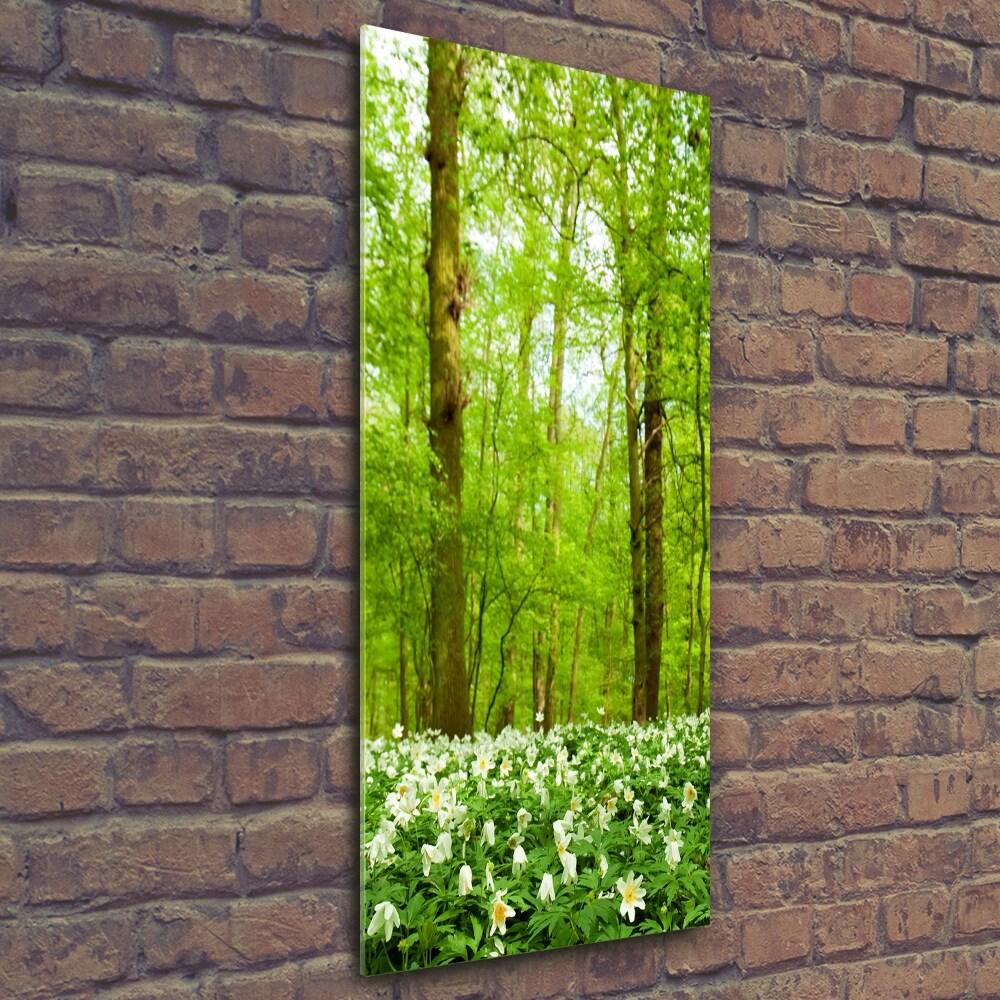 Vertikální Foto obraz fotografie na skle Květy v leze