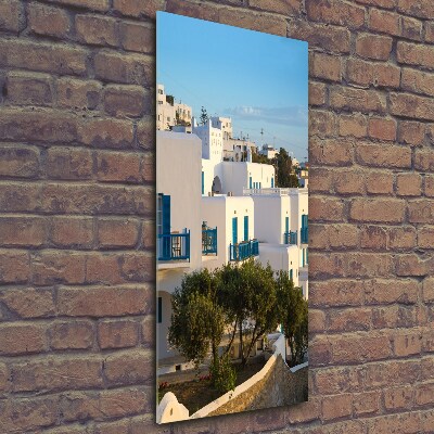 Vertikální Foto obraz fotografie na skle Mykonos Řecko