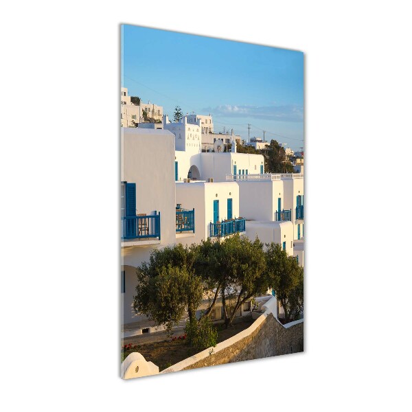 Vertikální Foto obraz fotografie na skle Mykonos Řecko