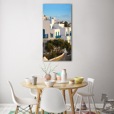 Vertikální Foto obraz fotografie na skle Mykonos Řecko