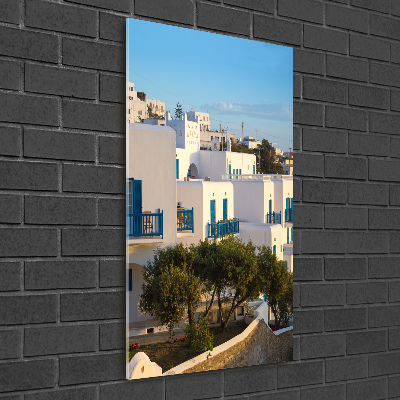 Vertikální Foto obraz fotografie na skle Mykonos Řecko