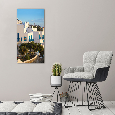 Vertikální Foto obraz fotografie na skle Mykonos Řecko