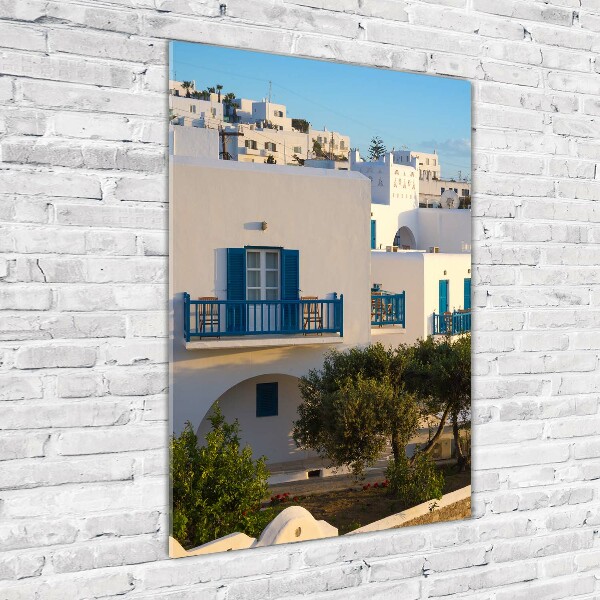 Vertikální Foto obraz fotografie na skle Mykonos Řecko