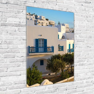 Vertikální Foto obraz fotografie na skle Mykonos Řecko