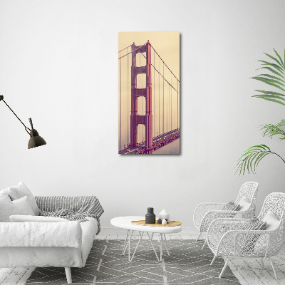 Vertikální Fotoobraz na skle Most San Francisco