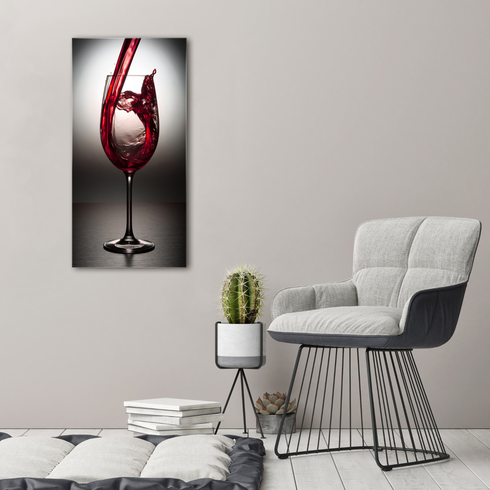 Vertikální Foto obraz sklo tvrzené Červené víno