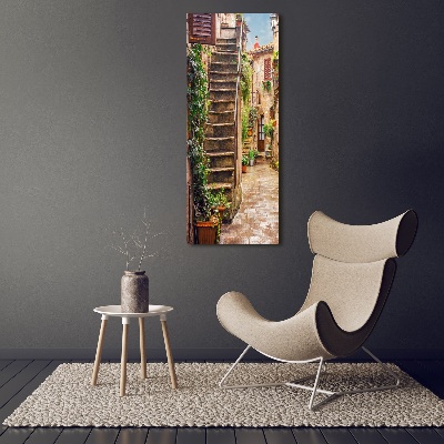 Vertikální Fotoobraz na skle Italské uličky