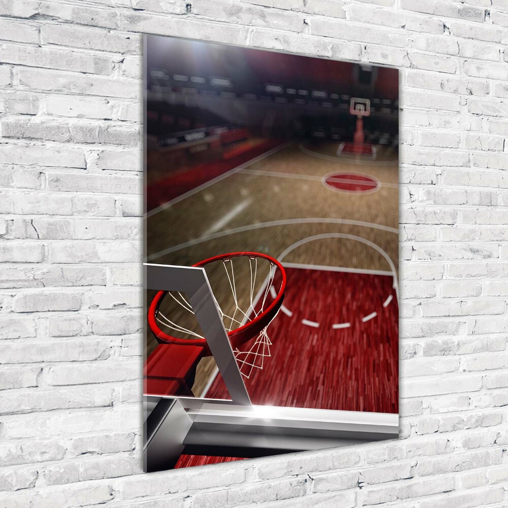 Vertikální Fotoobraz na skle Hřiště basketbal
