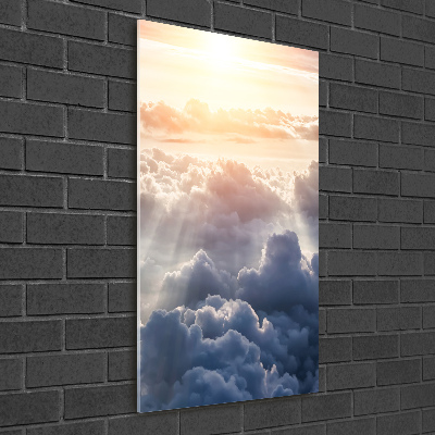 Vertikální Foto obraz skleněný svislý Let nad mraky