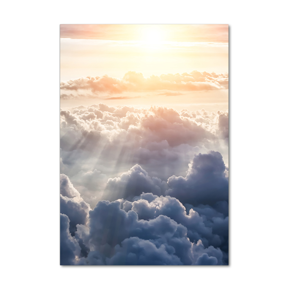 Vertikální Foto obraz skleněný svislý Let nad mraky