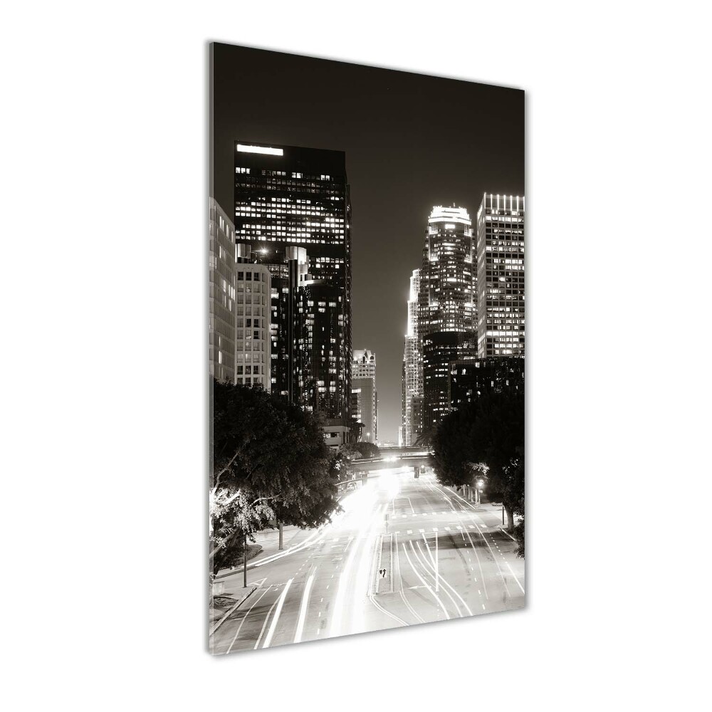 Vertikální Foto obraz skleněný svislý Los Angeles noc