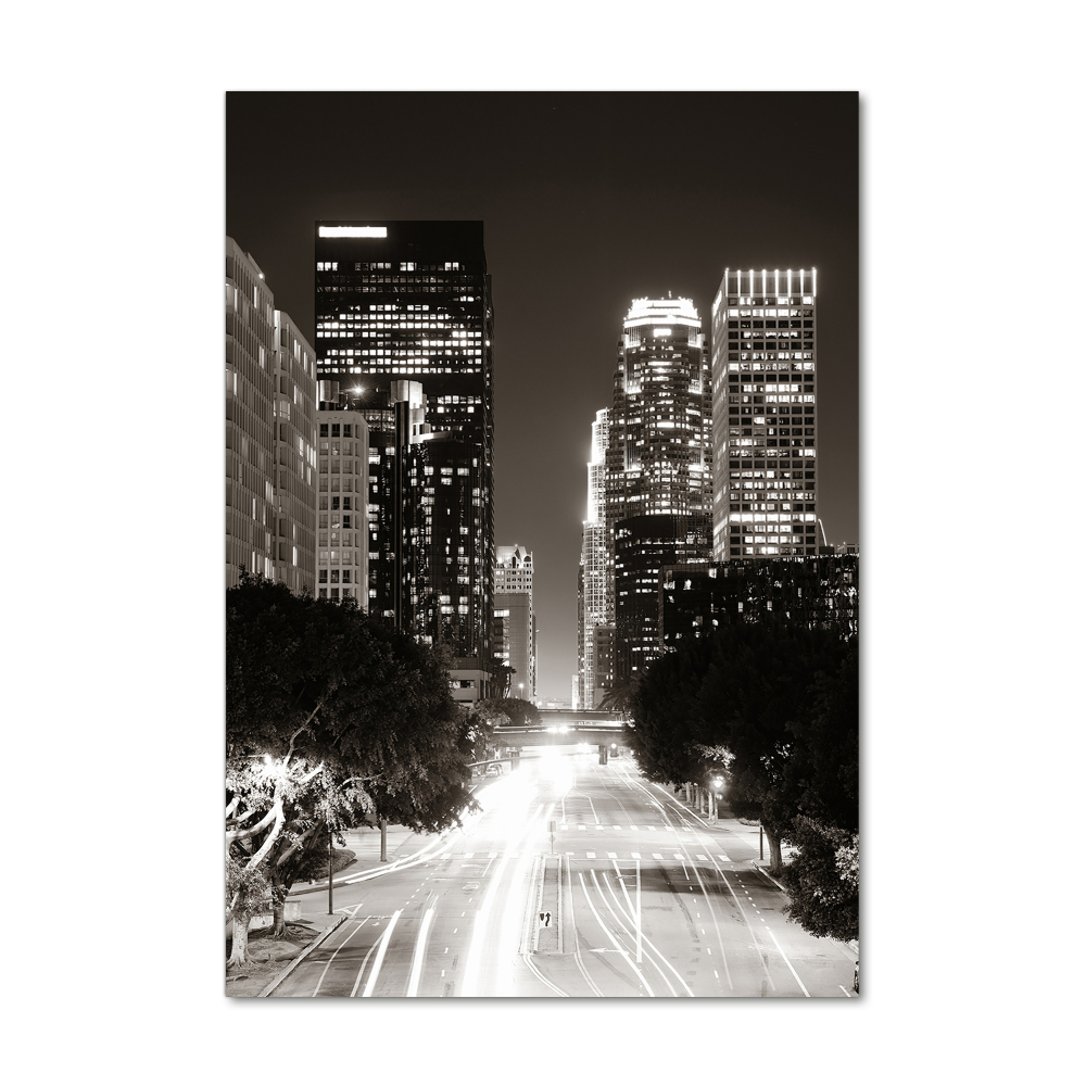 Vertikální Foto obraz skleněný svislý Los Angeles noc