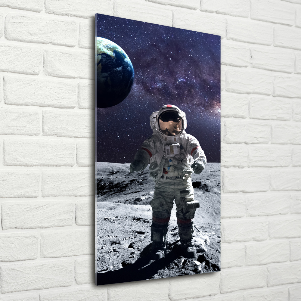 Vertikální Foto obraz sklo tvrzené Astronauta