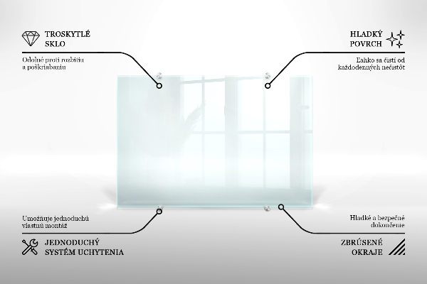 Panel za kuchyňskou linku průhledný
