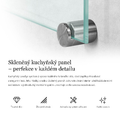 Panel za kuchyňskou linku průhledný